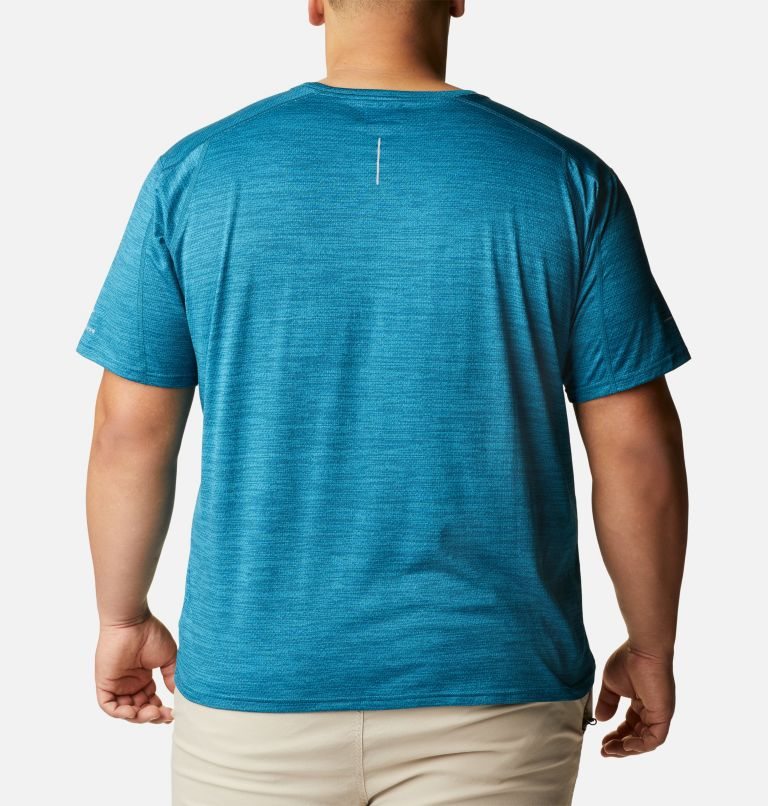 Men's Columbia Alpine Chill Zero Short Sleeve Crew T Shirts Turquoise | Plus Size CA-C8403